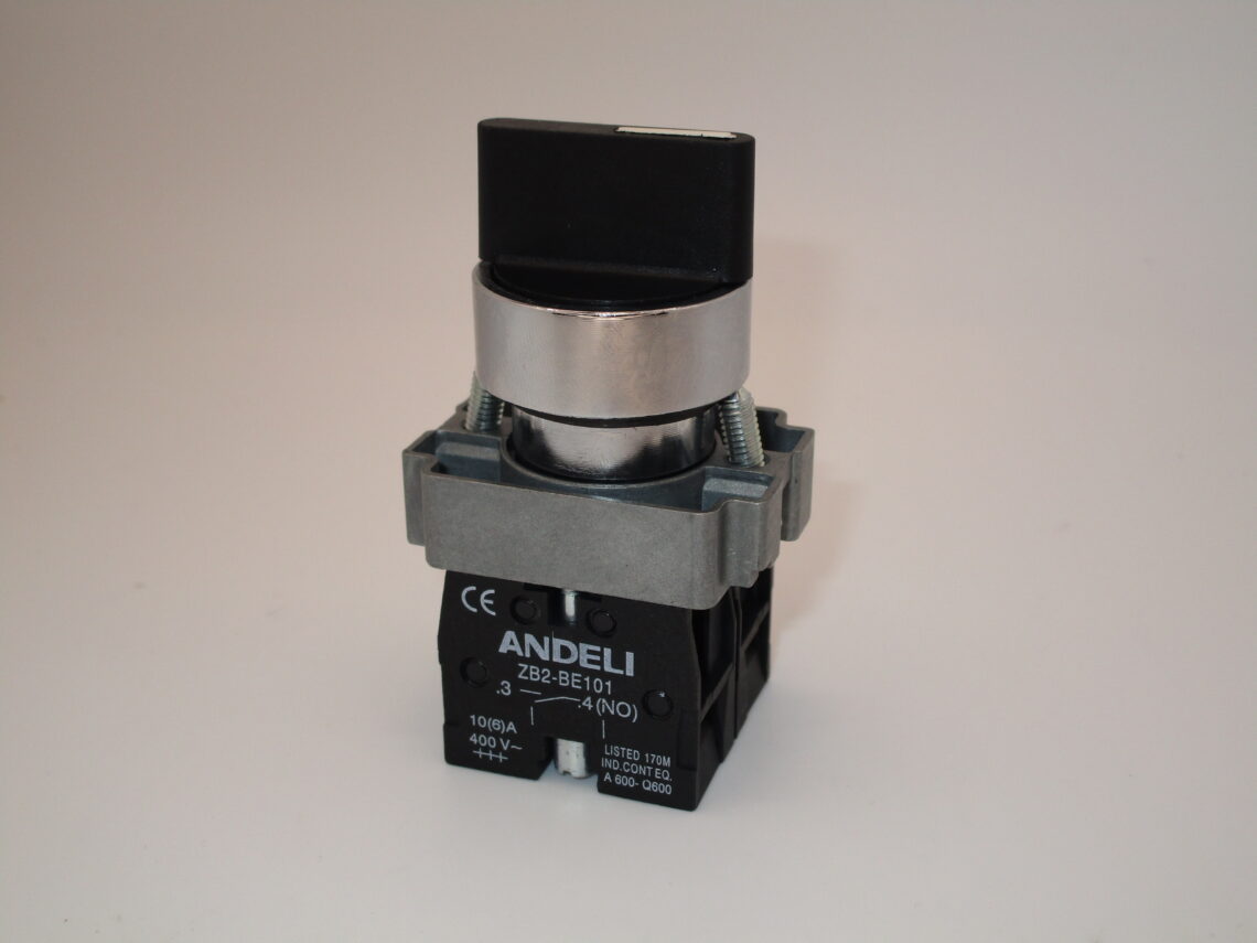 ANDELI XB2BD53 Black Selector 3 position spring return to center. - Image 3